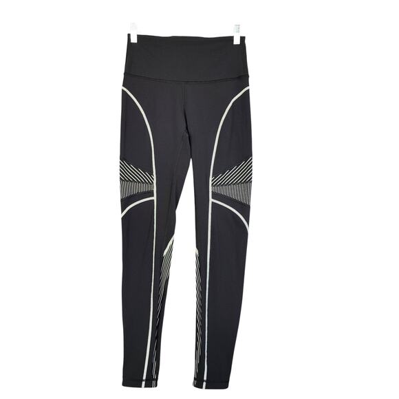 Lululemon Womens Channel Your Energy Tight 28" Size 6 Black White Luxtreme - Picture 2 of 14